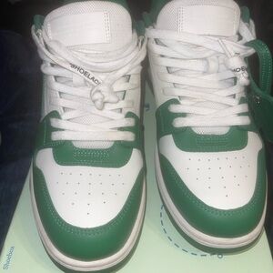 Gently Used, Authenic “Out of Office”, Off whites. **Comes with original box**